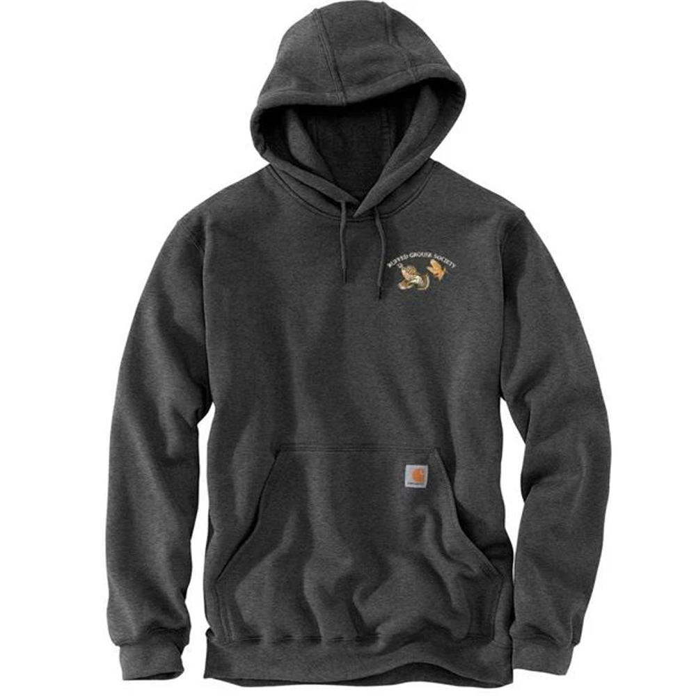 Carhart Loose Fit Midweight Hoodie: Carbon Heather; With Full Carhart Loose Fit Midweight Hoodie: Carbon Heather; With Full