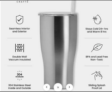 Load image into Gallery viewer, RGS &amp; AWS Stainless Steel, 30 Ounce Tumbler with Straw
