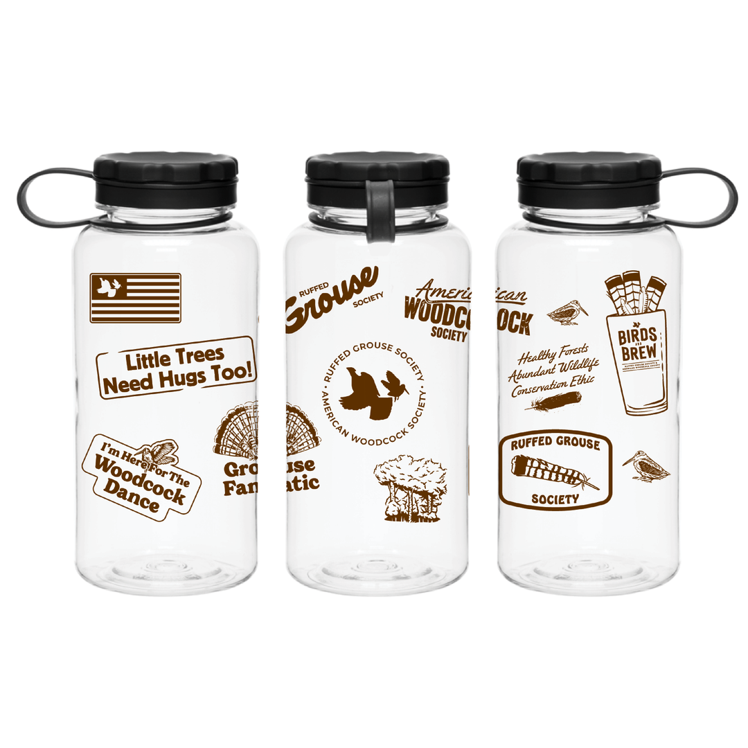 Faux Sticker 34oz Water Bottle