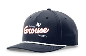 Ruffed Grouse Society Embroidered Five Panel, Classic Rope Cap, Navy