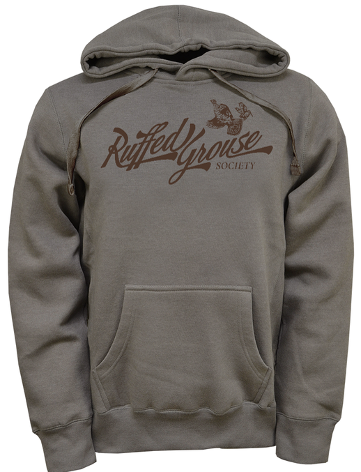 Justus Heavyweight Hooded Sweatshirt with Ruffed Grouse Society Logo on Front