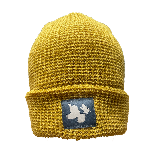 RGS & AWS Waffle Knit Beanie with Cuff: Woven Logo Tag