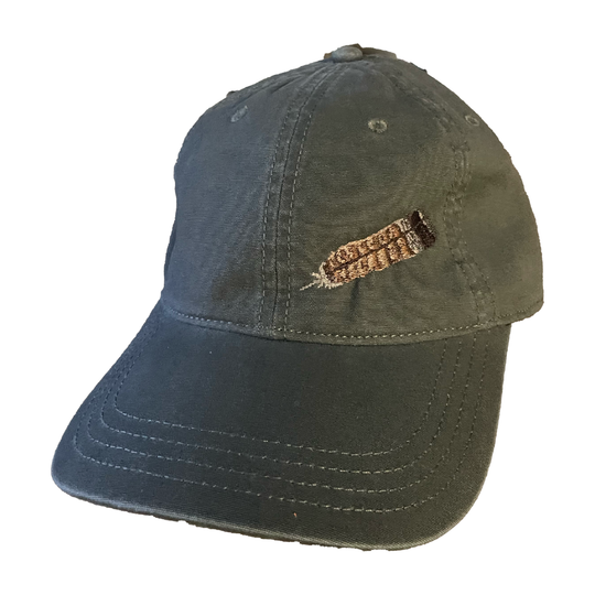 Dri Duck Cap with Ruffed Grouse Full Color Feather Logo & Ruffed Grouse Society on Back