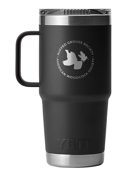 Yeti Rambler 20 Ounce Travel Mug with RGS & AWS Circle Logo; Black