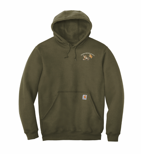 Carhart Hooded Sweatshirt: Moss; With Full Color RGS Logo
