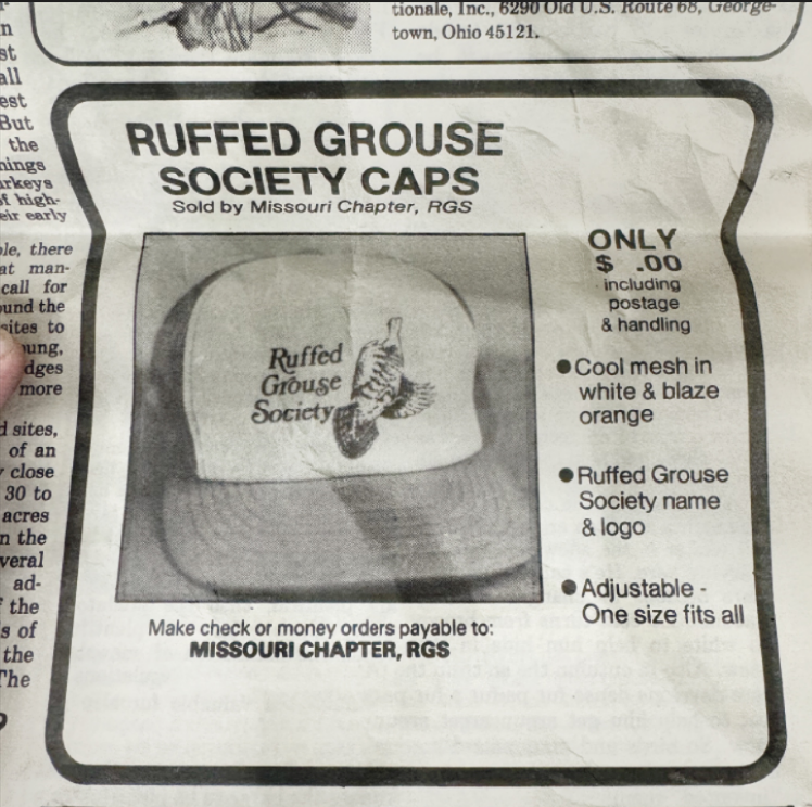 RGS Throwback orange and white trucker cap.