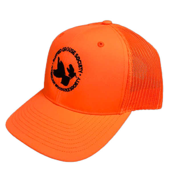 Blaze Orange Mesh Back Trucker Cap with RGS & AWS Circle Logo