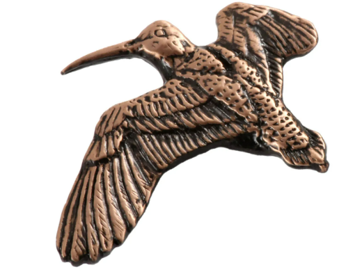 Pin, Flying Woodcock (Pewter or Copper)