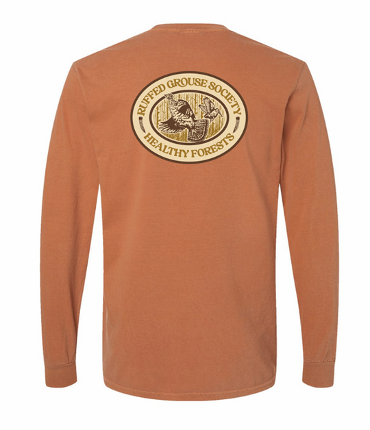 Ruffed Grouse Society Unisex Long Sleeve T-Shirt: Rust