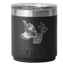 Yeti Rambler 10 Ounce Stackable Lowball: Two Bird Logo; Black