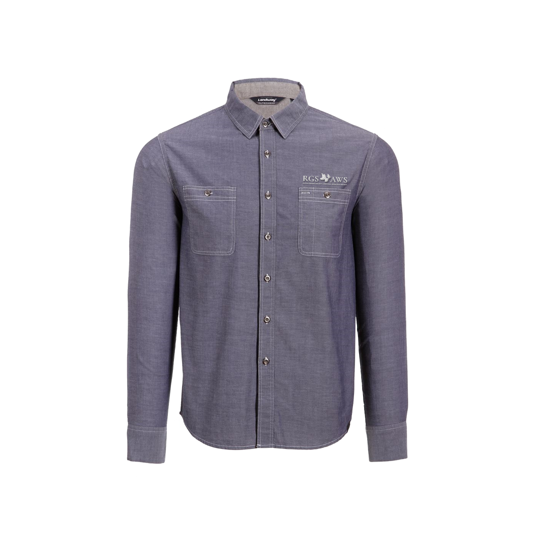 Chambray Workshirt: Embroidered with RGS & AWS Logo