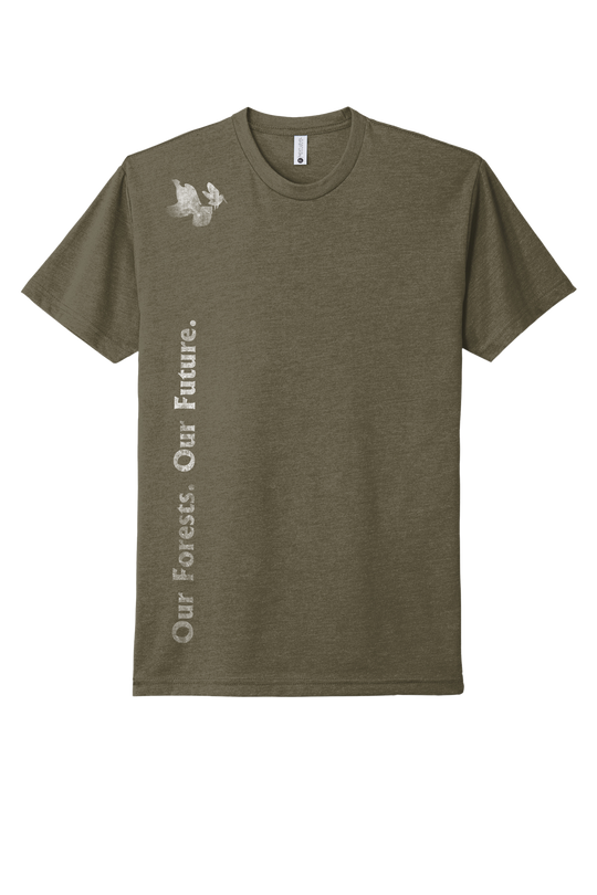 RGS & AWS Short Sleeve T-Shirt: Our Forests. Our Future Logo