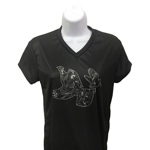 RGS-AWS Ladies Black Athletic Graphic Tee