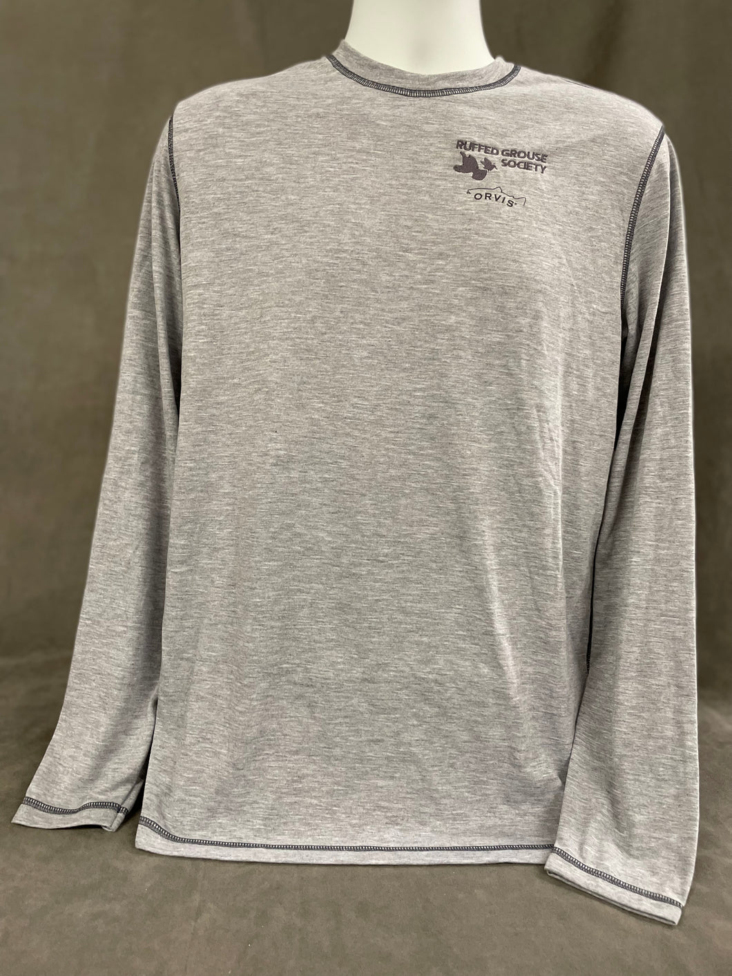 Orvis Dri-Release Long Sleeve T-Shirt, Gray With RGS Logo