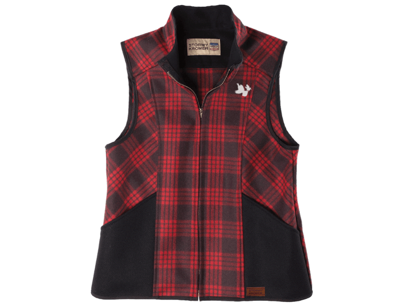 Women's Stormy Kromer Ida Vest: Black/Red Plaid