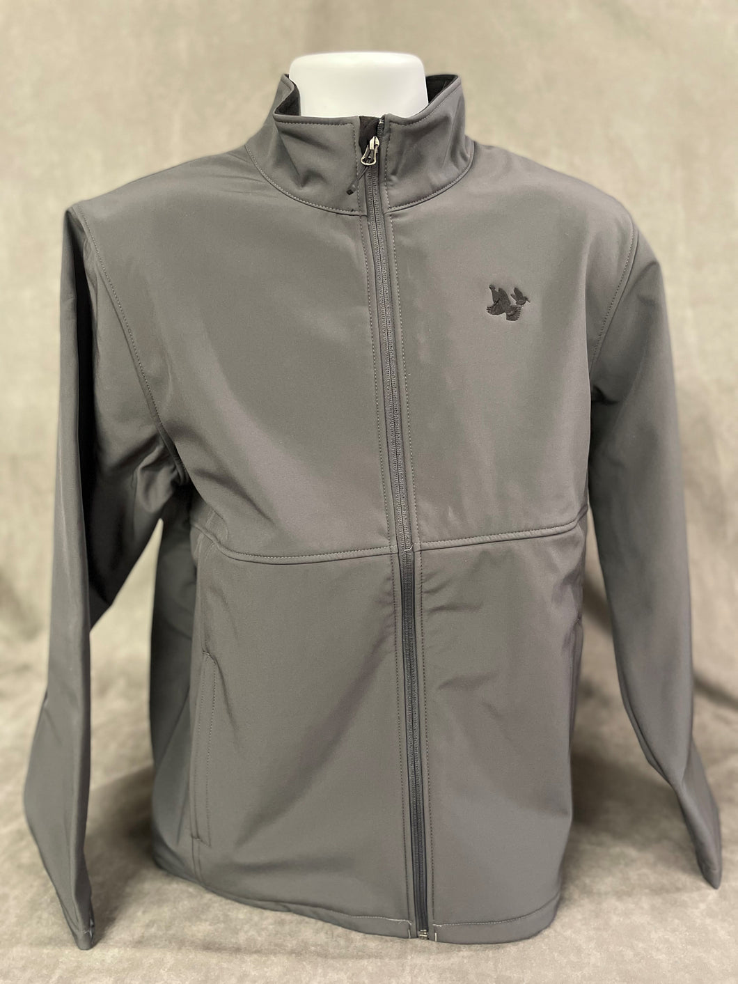Storm Creek Softshell Jacket: Charcoal with RG/WC Silhouettes